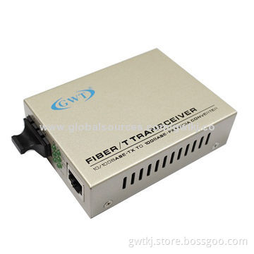 10/100M fiber media converter, SC/60km 1550nm, supports full/half duplex, 3-year warranty